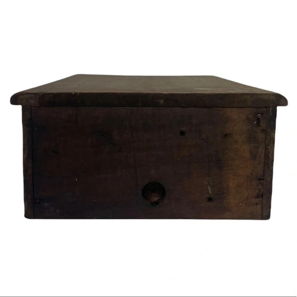 Vintage 1800’s Wood Box Drawer Antique Primitive Rustic French Cottage Farmhouse - Picture 6 of 11